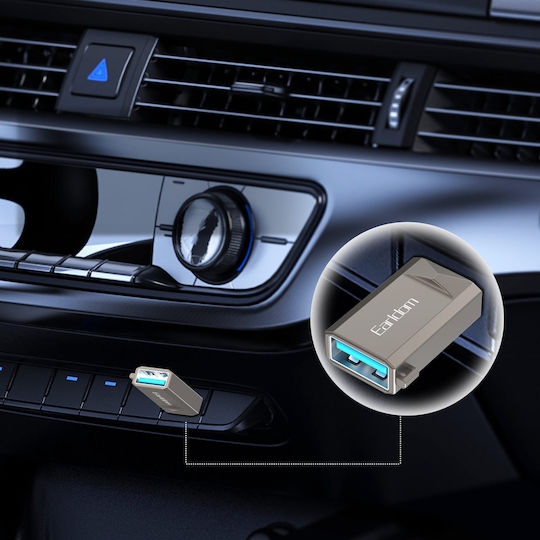 Earldom Конвертор USB-C Мъжки в USB-B Женски Сив 1 Брой BG-40360