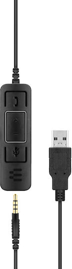 Sennheiser SC 75 USB MS On Ear Multimedia Ακουστικά με μικρόφωνο και σύνδεση 3.5mm Jack / USB-A