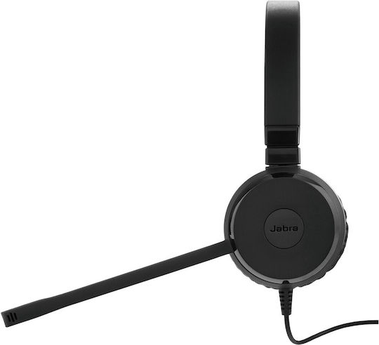 Jabra Evolve 20SE UC Stereo На ушите Мултимедийни слушалки с микрофон и връзка USB-A в Черен цвят