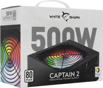 White Shark 500W Black Computer Power Supply Full Wired (GPSU-W500F)