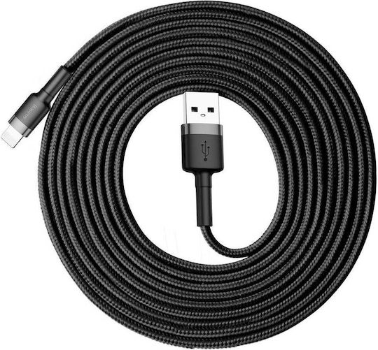 Baseus Cafule Braided USB 2.0 Cable USB-C male - USB-A 18W Μαύρο 3m CATKLF-UG1