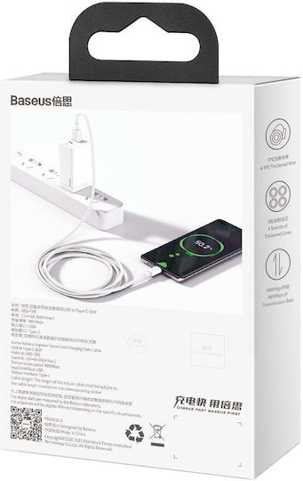 Baseus Superior Series USB 2.0 Kabel USB-C männlich - USB-A 66W PD Weiß 1m CATYS-02