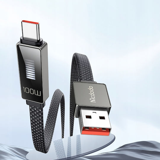 Mcdodo LED USB 2.0 Cable USB-C Male - USB-A 100W Black 1.2m CA-4980