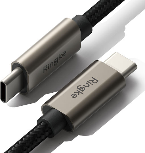 Ringke USB 2.0 Cable USB-C male - USB-C 60W PD Μαύρο 0.5m