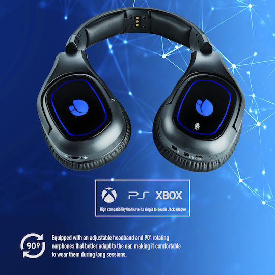 NGS GHX-600 Безжичен Надушници Геймърски слушалки с връзка 3,5 мм / Bluetooth Черен