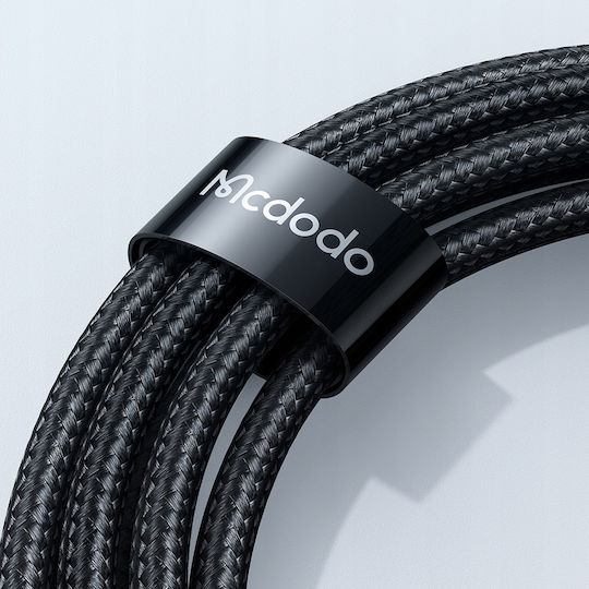 Mcdodo USB 2.0 Cable USB-C male - USB-C 100W PD Μαύρο 1.2m CA-7132