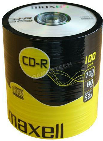 Maxell Εγγράψιμα CD-R 52x 700MB Cake Box 100τμχ