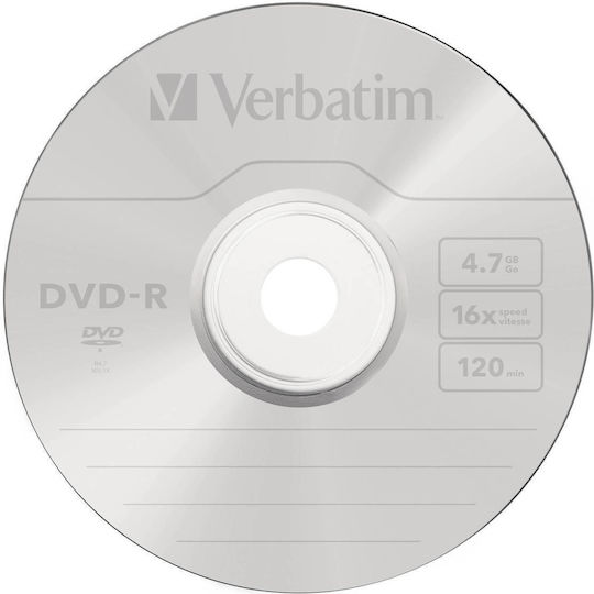 Verbatim Azo Εγγράψιμο DVD-R 16x 4.7GB 1τμχ