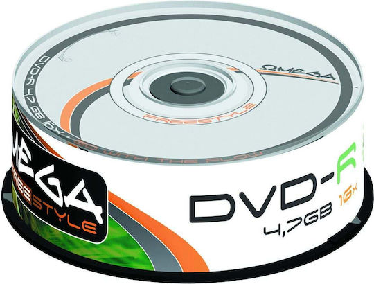 Omega Inscripționabile DVD-R 16x 4.7GB Cutie pentru prăjituri 25buc