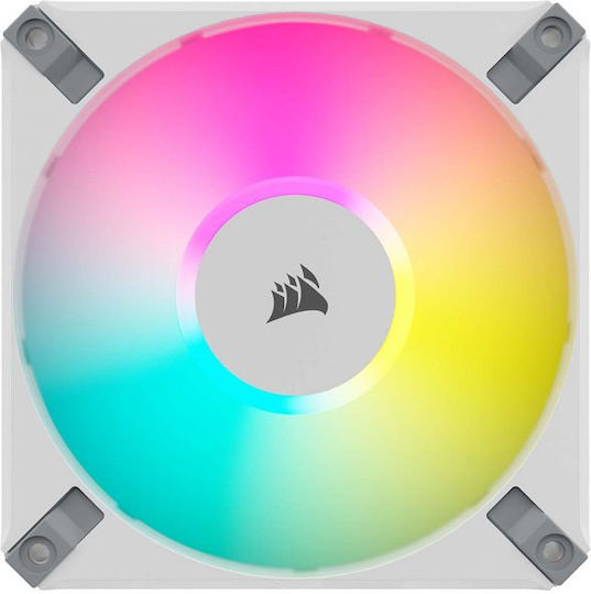 Corsair AF120 Elite Gehäuselüfter mit RGB Beleuchtung und Verbindung 4-Pin PWM 3Stück Weiß