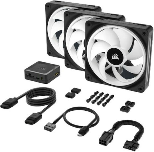 Corsair iCUE LINK QX120 Case Fan (2400rpm) με RGB Φωτισμό 3τμχ