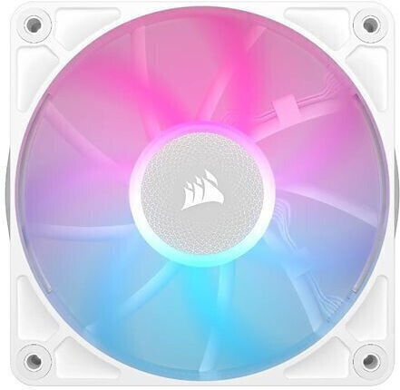 Corsair iCue Link RX120 Case Fan 2100rpm 74.2cfm with RGB Lighting and 4-Pin PWM Connection 3pcs White
