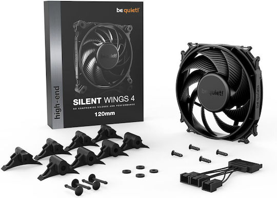 Be Quiet Silent Wings 4 Вентилатор за кутия 120mm (1600rpm / 48.7cfm) Без LED осветление и свързване 3-Pin
