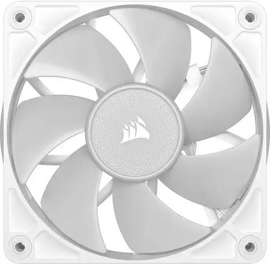 Corsair iCue Link RX120 Case Fan 2100rpm 74.2cfm with RGB Lighting and 4-Pin PWM Connection White