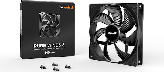 Be Quiet Pure Wings 3 Case Fan 140mm (1200rpm / 57.4cfm) Without LED Lighting And 3-Pin Connection