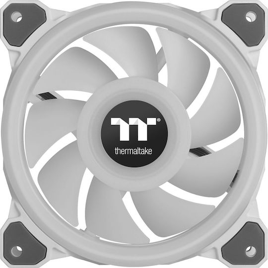 Thermaltake Riing Quad 12 Radiator Fan TT Premium Case Fan 120mm (1500rpm / 40.9cfm) με RGB Φωτισμό και Σύνδεση 4-Pin PWM 3τμχ Γκρι