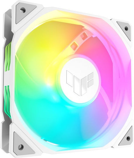 Asus TUF Gaming TR120 Case Fan 2000rpm with ARGB Lighting and 4-Pin PWM Connection 3pcs White