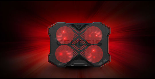 Genesis Oxid Cooling Pad για Laptop έως 17.3" με 4 Ανεμιστήρες