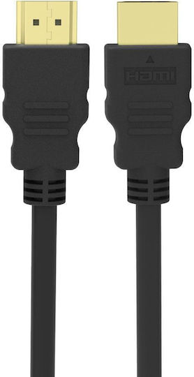 Powertech Cable HDMI male - HDMI male 1m Μαύρο