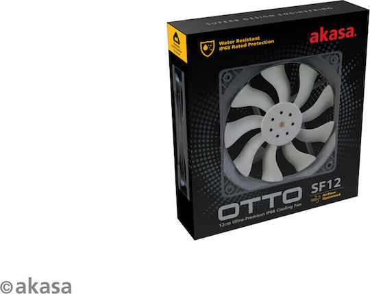 Akasa Otto SF12 Ventilator Pentru Carcasă 120mm (2000rpm / 97.02cfm) Fără Iluminare LED și Conexiune 4-Pin PWM