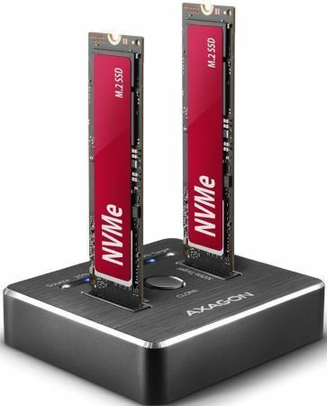 Axagon M.2 Storage Dual Us Docking Station για 2 Σκληρούς Δίσκους PCIe M.2(2230)" / M.2(2242)" / M.2(2260)" / M.2(2280)" με σύνδεση USB-C (ADSA-M2C)