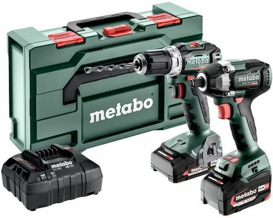 Metabo Combo Set 2.9.2 Drill Driver & Impact Driver Brushless 18V with 2 Batteries 5.2Ah - 2Ah and Case