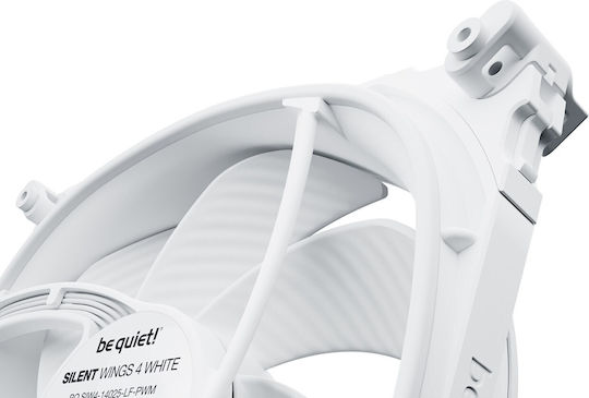 Be Quiet Silent Wings 4 Case Fan 140mm (1100rpm / 51.3cfm) Without LED Lighting And 4-Pin PWM Connection White