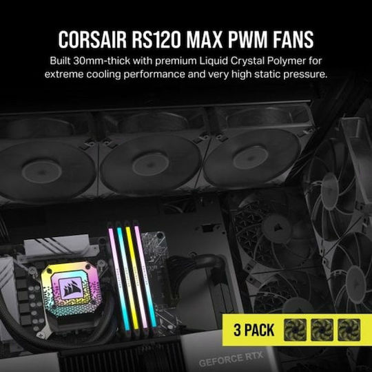 Corsair RS120 Max Case Fans 2000rpm 72cfm Without LEDs Connection 4-Pin PWM