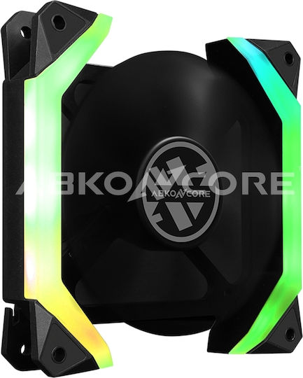 ABKONCORE Spider Spectrum 5 in 1 Kit Ventilator Carcasă 120mm cu Iluminare RGB și Conexiune 6 pini 3buc