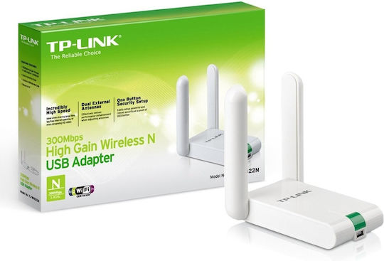 TP-LINK TL-WN822N USB Network Adapter with Wireless Wi-Fi Connection 300Mbps (Standard v6)