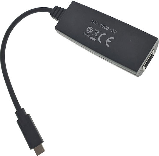 Lanberg NC-1000-02 Αντάπτορας Δικτύου USB-C με Ενσύρματη Σύνδεση Gigabit Ethernet