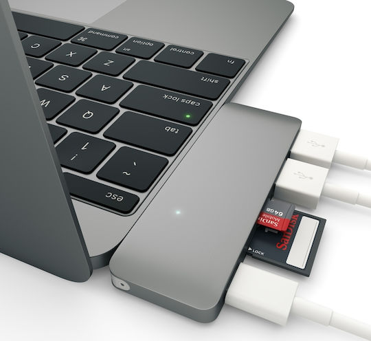 Satechi Hub 4 Porturi USB 3.0 Cu Conectare USB-C Gri