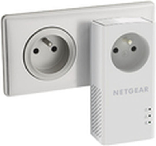 NetGear PLP1000 FR Powerline Dual Kit Wired with Passthrough Socket and Gigabit Ethernet Port