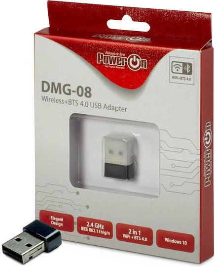 Power On DMG-08 Αντάπτορας Δικτύου USB με Ασύρματη Σύνδεση Wi-Fi 150Mbps