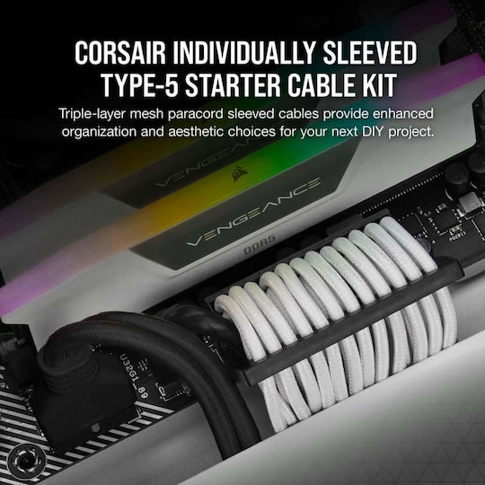 Corsair Premium Individually Sleeved Type-5 PSU Starter Kit DC - DC Cablu Alb (CP-8920289)