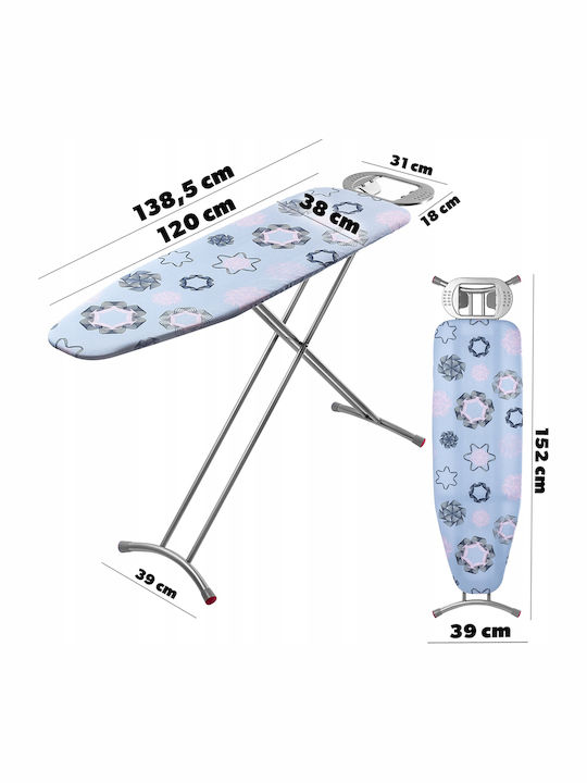Kadax Ironing Board for Steam Iron Foldable 120x38cm