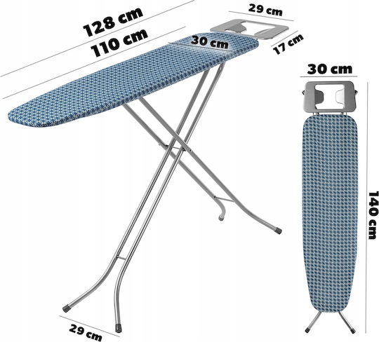 Kadax Masă de Călcat Pentru Fierul de Călcat cu Aburi Compactă 110x30cm