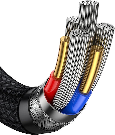 Usams US-SJ645 Braided USB to Lightning / Type-C / micro USB Cable Μωβ 1.2m