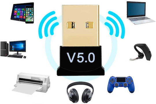 USB15276 USB Bluetooth 5.0 Адаптер Черен
