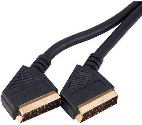 Valueline Cable Scart male - Scart male 5m Black SCART 44/5