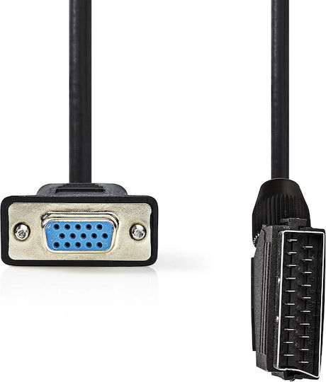 Nedis Cable Scart male - VGA female 2m Black CVGL31550BK20