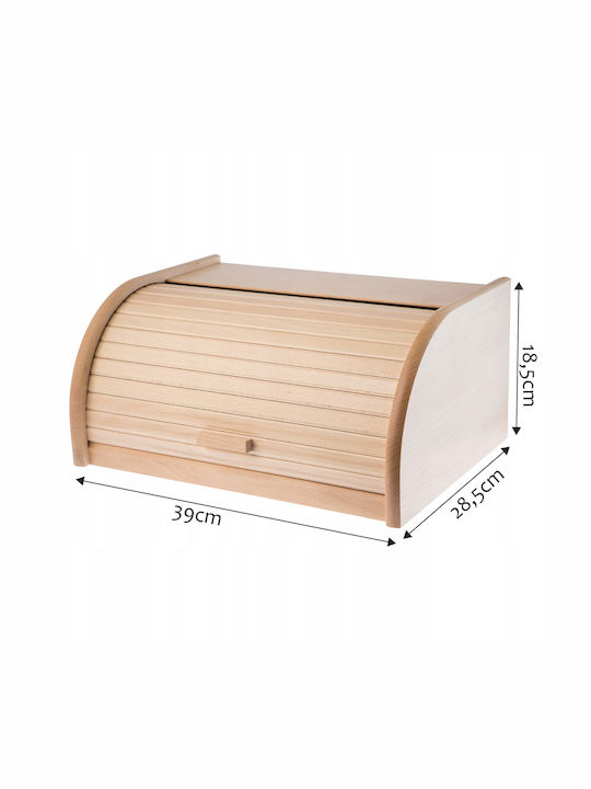 Kadax Cutie de pâine cu capac Lemn Maro 39x28.5x18.5cm