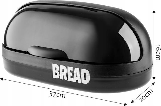 Kadax Bread Box Plastic Black