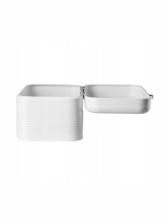 Kadax Metallic Bread Box White