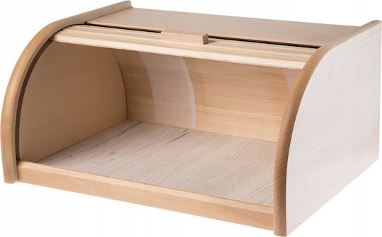 Kadax Кутия за хляб с капак Дърво Кафява 39x28.5x18.5см