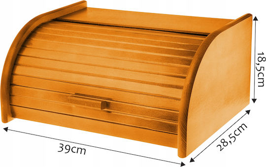 Kadax Bread Box with Lid Wooden Beige