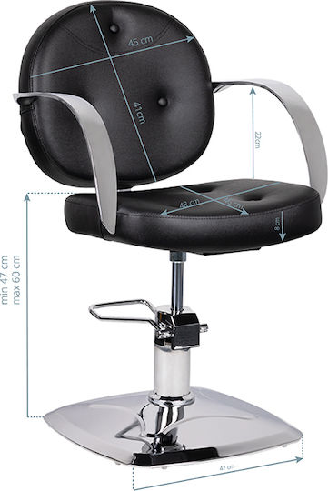 Gabbiano Asti Black Hairdressing Chair