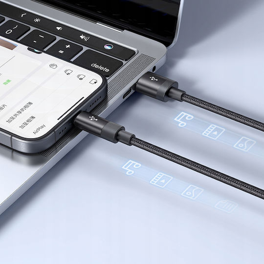 Mcdodo LED USB to Type-C / Lightning / micro USB Cable 3.5A Μαύρο 1.2m (CA-5790)