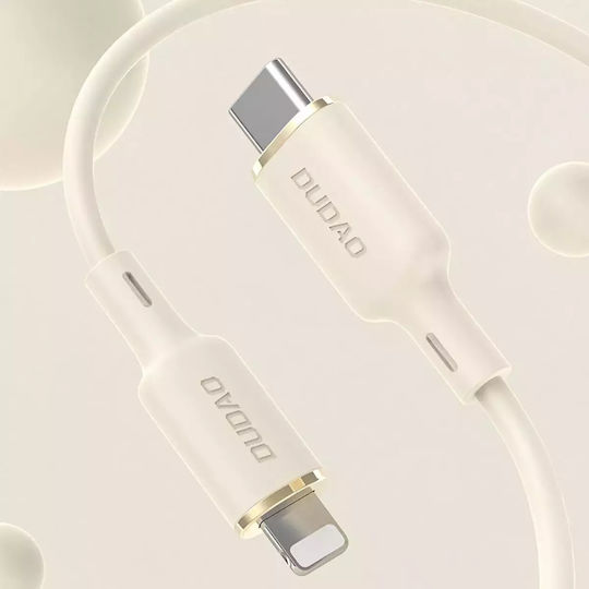 Dudao Cablu USB Regular la Lightning / Type-C / micro USB Bej 1.2m 304004-156312