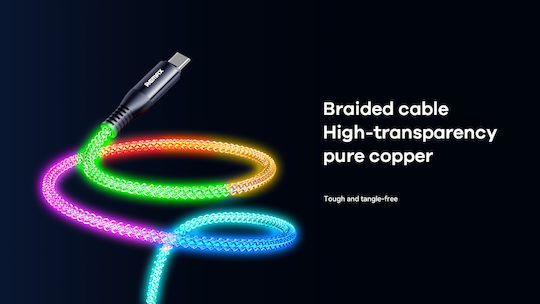 Remax Braided USB to Lightning / Type-C Cable 3A Λευκό 1.2mRC-C003